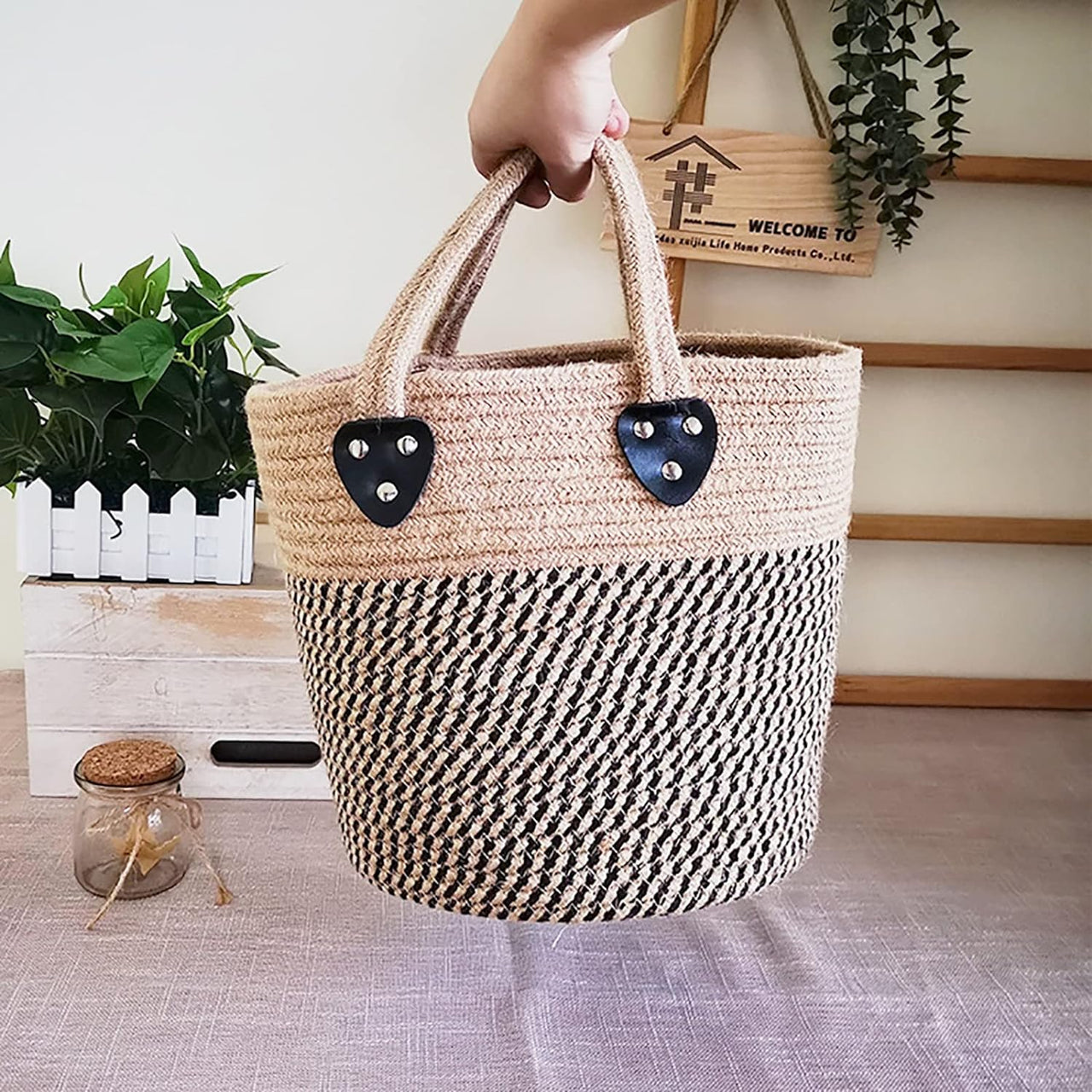 Most Viral Basket Woven With Cotton Rope