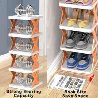 Thumbnail for Corner Smart Foldable Shoes Shelf 6 Tier Shoe Rack