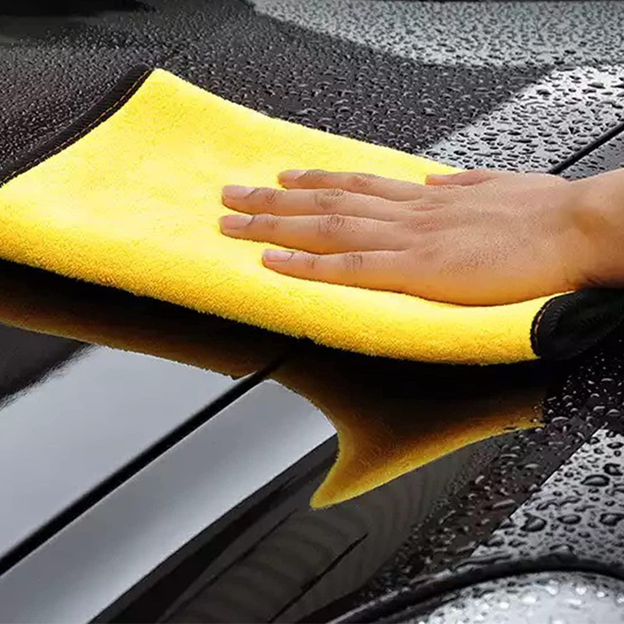 (Buy 1 Get 1 Free) Heavy Microfiber Cloth for Car Cleaning and Detailing (Size - 40x40)