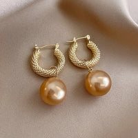 Thumbnail for Gold Plated Round Shape Korean earring