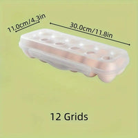 Thumbnail for 12 Grid Stackable Egg Storage Box with Lid | Refrigerator Safe