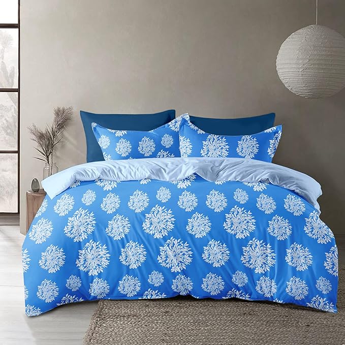 Super Soft Printed Double Elastic Bedsheet with 2 Pillow Cover