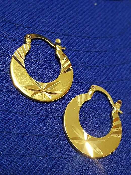 Gold Plated Punjabi Nattiyan Minimalist Hoops Pair