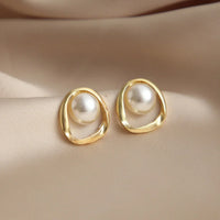 Thumbnail for Gold Plated Pearl Studded Stud Earrings