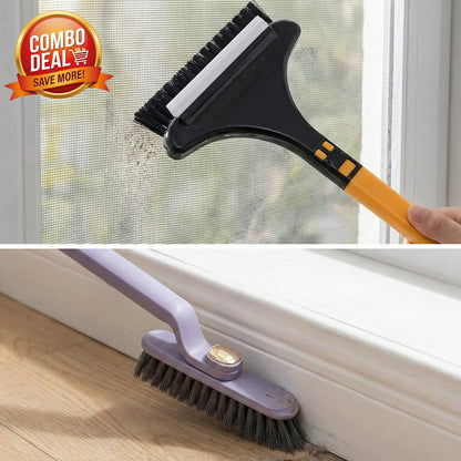 Window Mesh Cleaner Brush + Crevice Cleaning Brush Combo