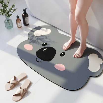 Cute Koala Shape Anti-Slip Quick-Dry Mat