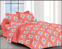 Thumbnail for Multicolor Stylish Cotton Double Bed Bedsheet with 2 Pillow Covers