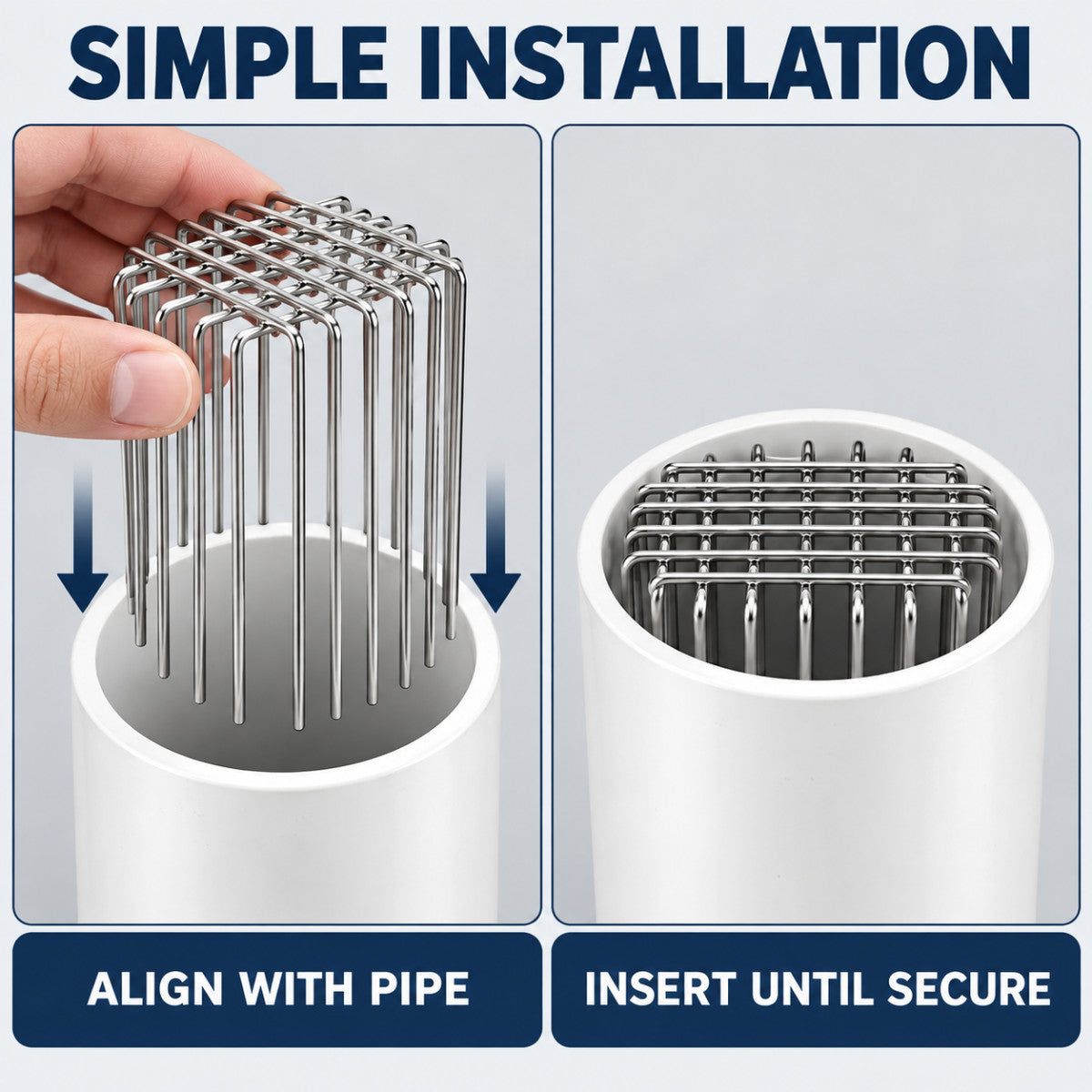 Stainless Steel Anti-Rat Drain Cover Mesh for 4-Inch Pipes