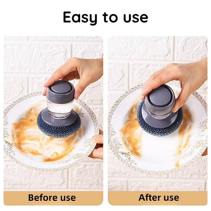 2 in 1 Liquid Soap Dispensing Palm Brush