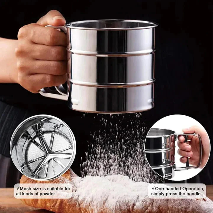 Stainless Steel Flour & Sugar Sifter