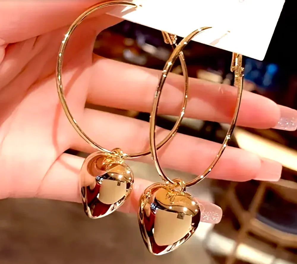 Korean Golden Heart Shape earring