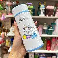 Thumbnail for Cute Unicorn Print Glass Bottle