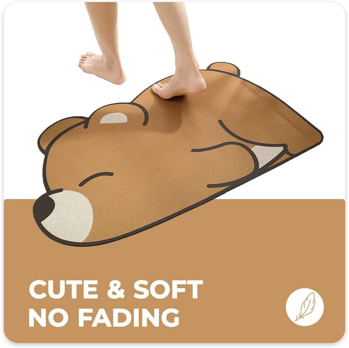 Cute Bear Shape Super Absorbent Anti-Slip Bathroom Mat