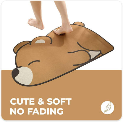 Cute Bear Shape Super Absorbent Anti-Slip Bathroom Mat