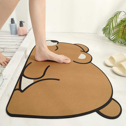 Cute Bear Shape Super Absorbent Anti-Slip Bathroom Mat