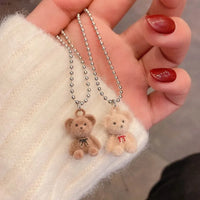 Thumbnail for Cute Brown teddy long neck chain