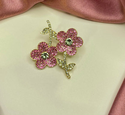 Asymmetric Flower Literary Korean Earrings