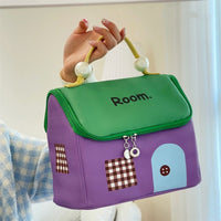 Thumbnail for Cute Little House Design Make up Bag (Random Shade)
