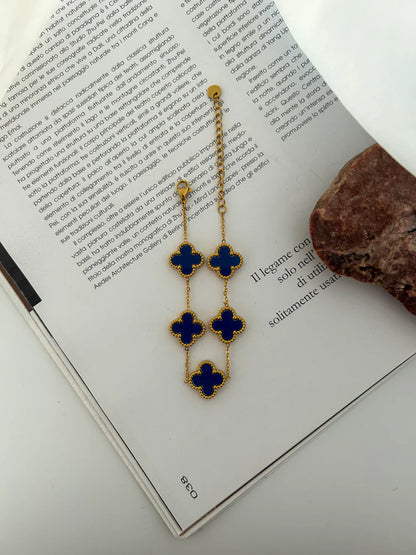 Flower Design Anti Tarnish Clover blue  Bracelet