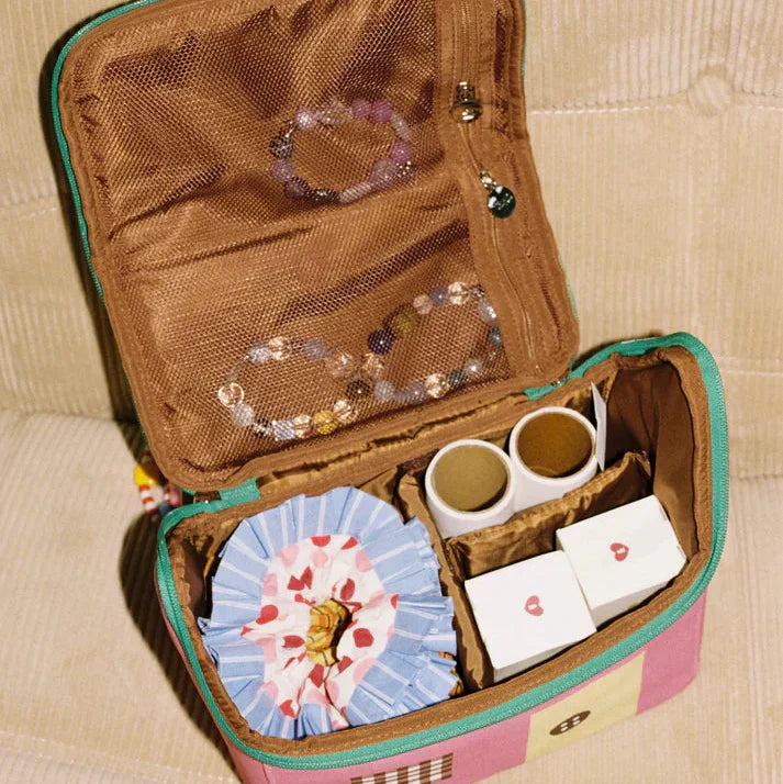 Cute Little House Design Make up Bag (Random Shade)