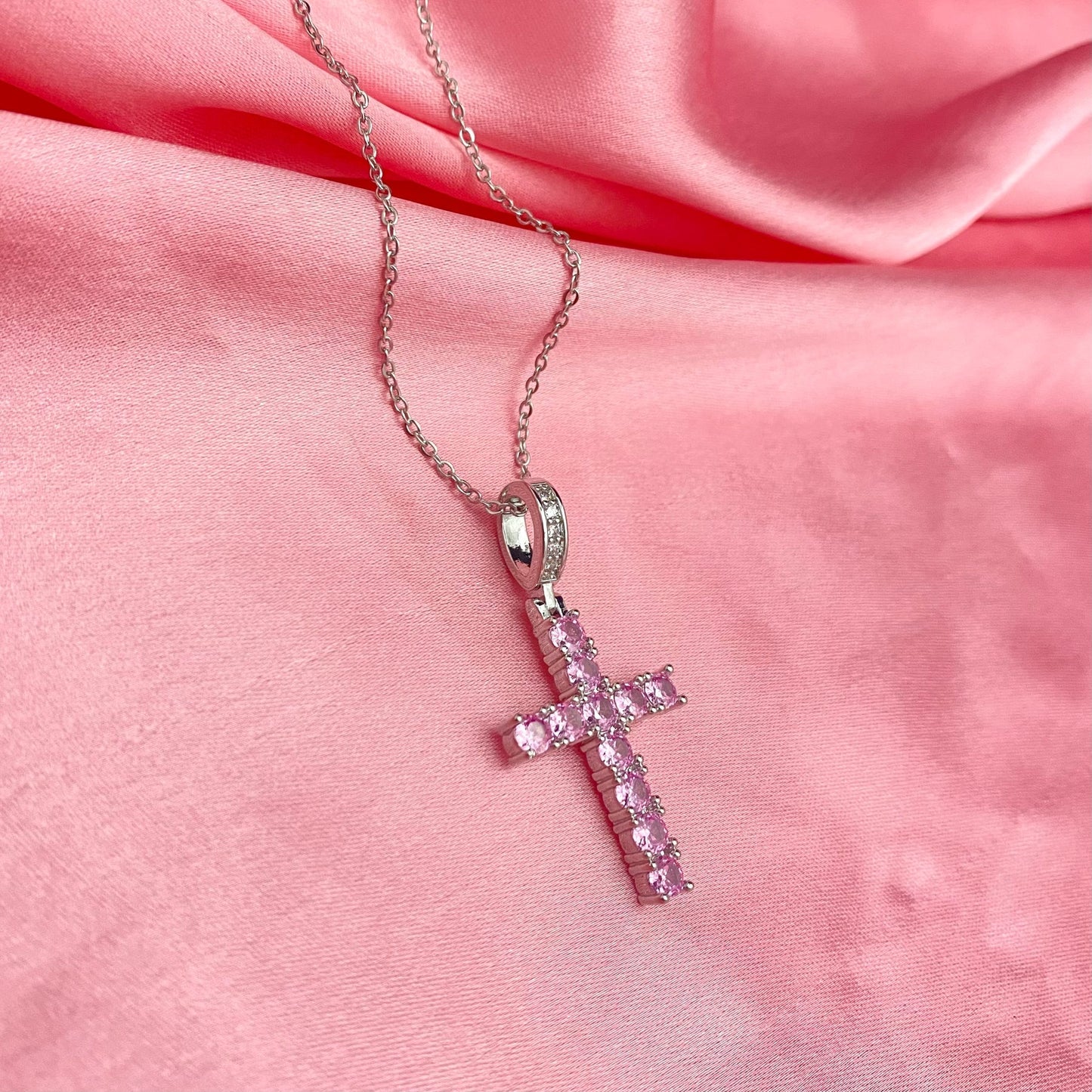 Stainless Steel Silver Cross Necklace