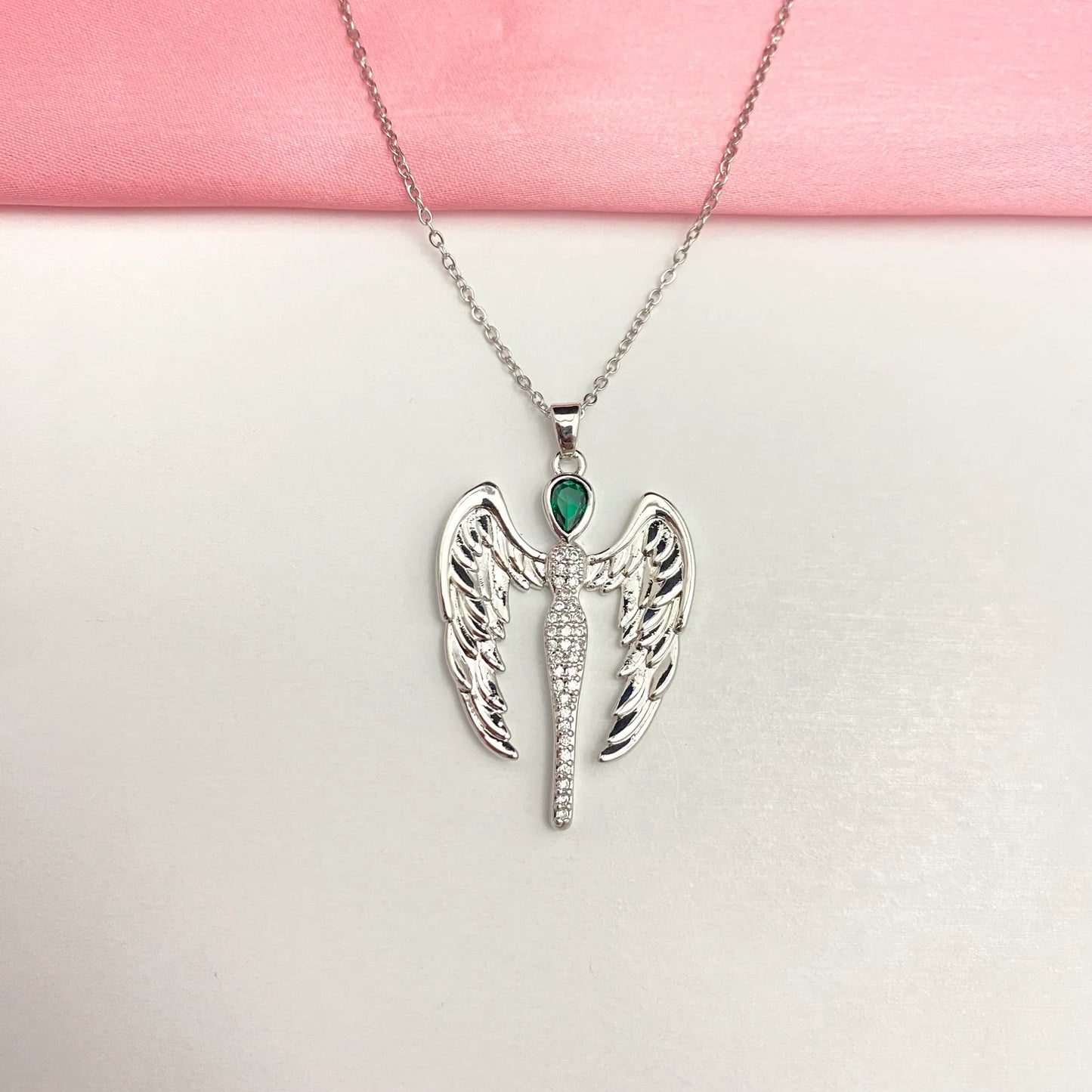 Stainless Steel Stylish Devil Angel Pendant Necklace