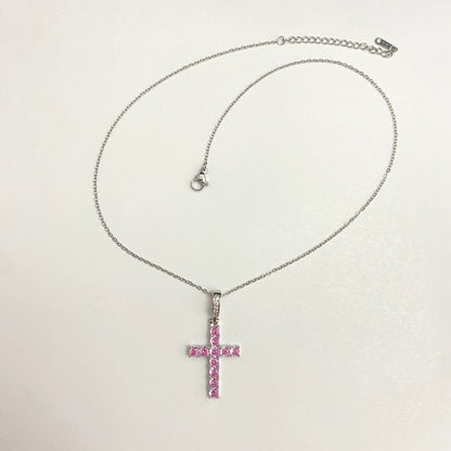Stainless Steel Silver Cross Necklace