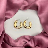 Thumbnail for Golden Square Shape Korean Earring