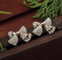 Thumbnail for Bowknot Cubic Zirconia Korean Earring - KRNER 5125