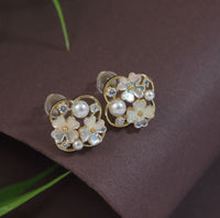 Thumbnail for Korean Flower Peral & Stone  Earring - KRNER 5370