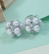 Thumbnail for Korean Elegant White Pearl Stud Earring - KRNER 5362