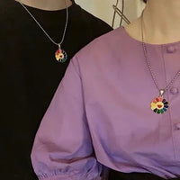 Thumbnail for Colourful flower neck chain