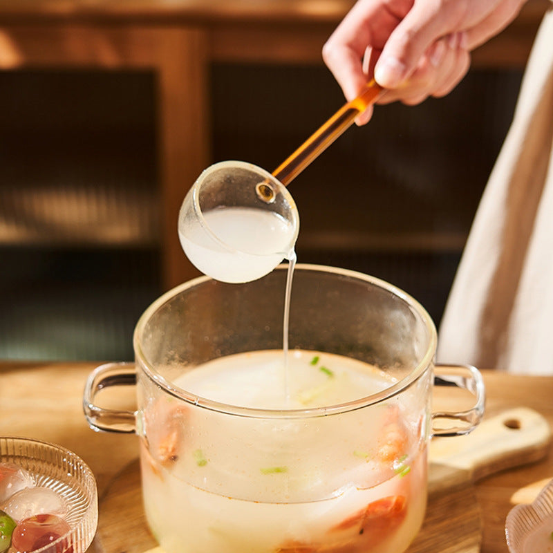 Heat Resistant High Borosilicate Glass Spoon