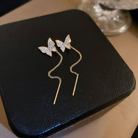 Thumbnail for Golden Butterfly Shape Korean earring