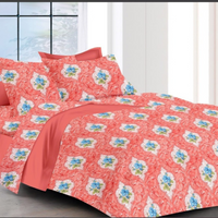 Thumbnail for Multicolor Stylish Cotton Double Bed Bedsheet with 2 Pillow Covers