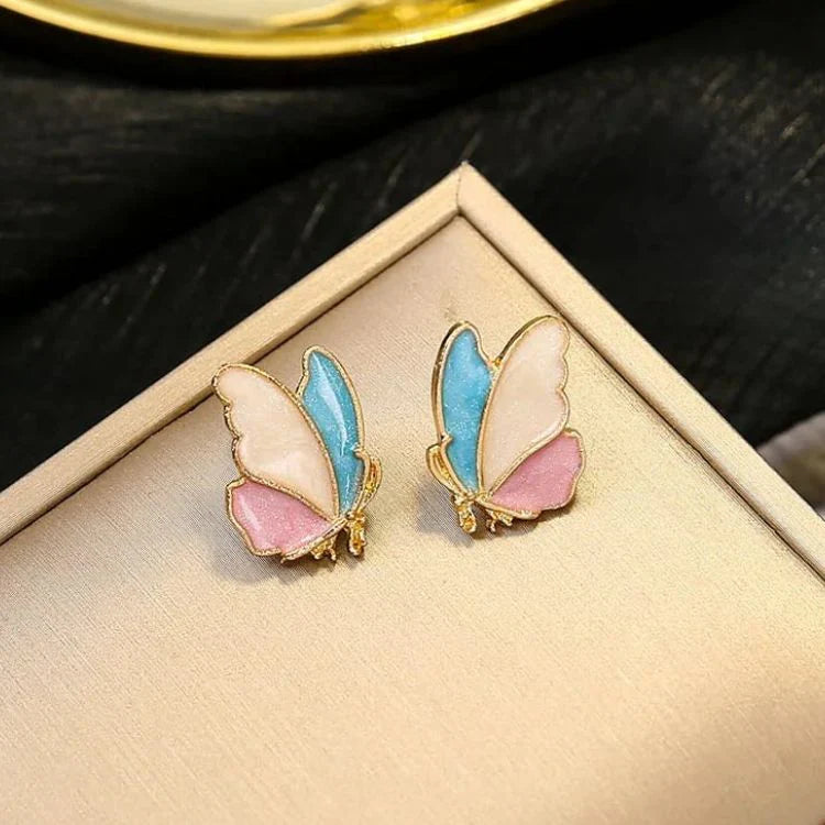 Dual Tone Butterfly Earring