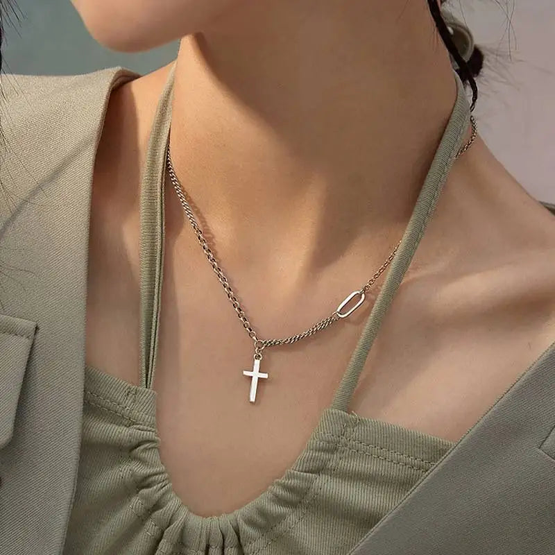 Cross neck chain