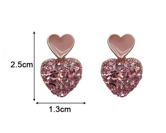 The Pink Heart Of Love Earrings
