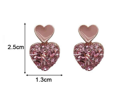 The Pink Heart Of Love Earrings