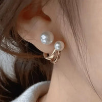 Thumbnail for Double Pearl Korean earring