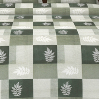 Thumbnail for Beautiful Olive Green leaf pattern cotton double bed Bedsheet with 2 pillow covers