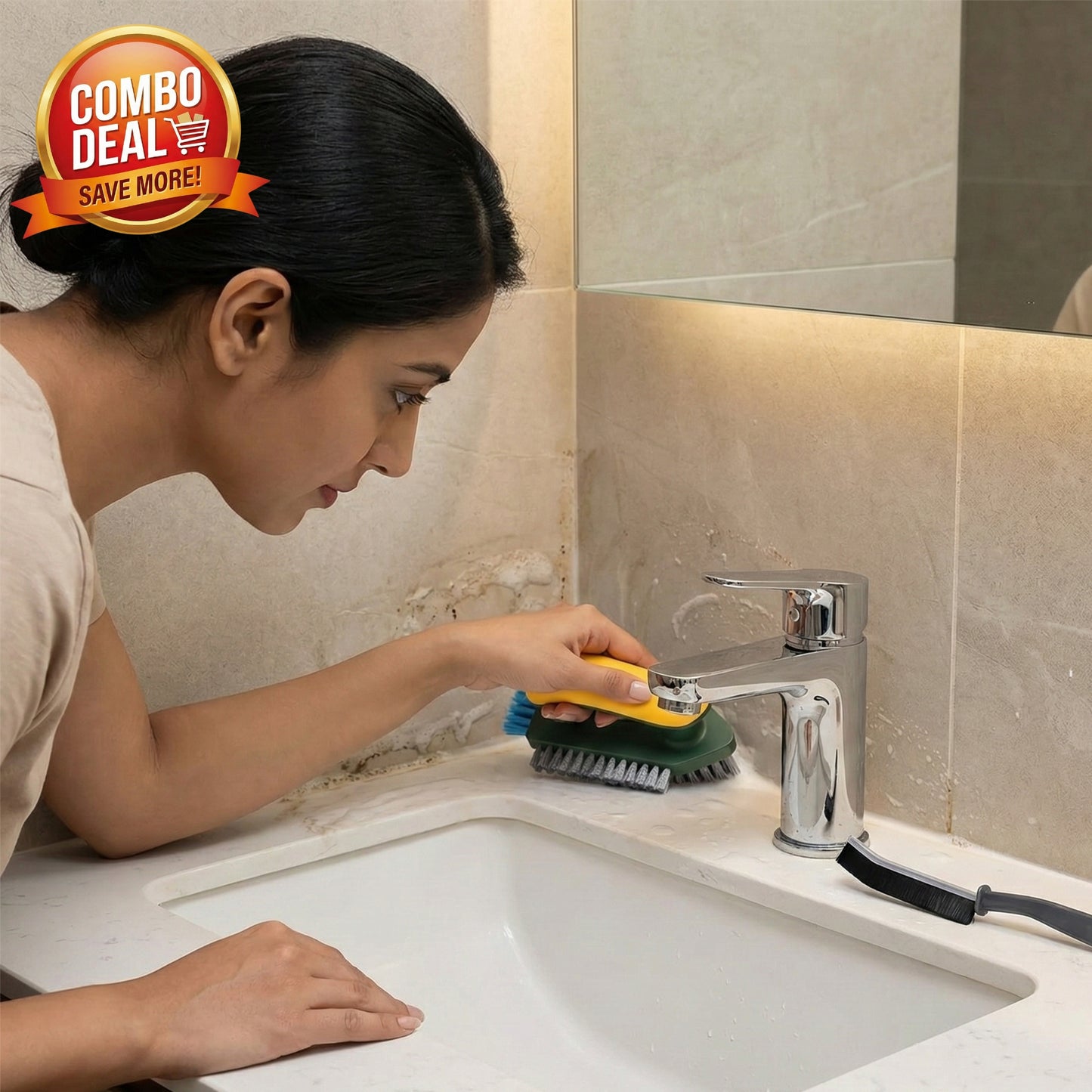 Ultimate Deep Clean Duo: Scrubber & Gap Cleaning Brush Set