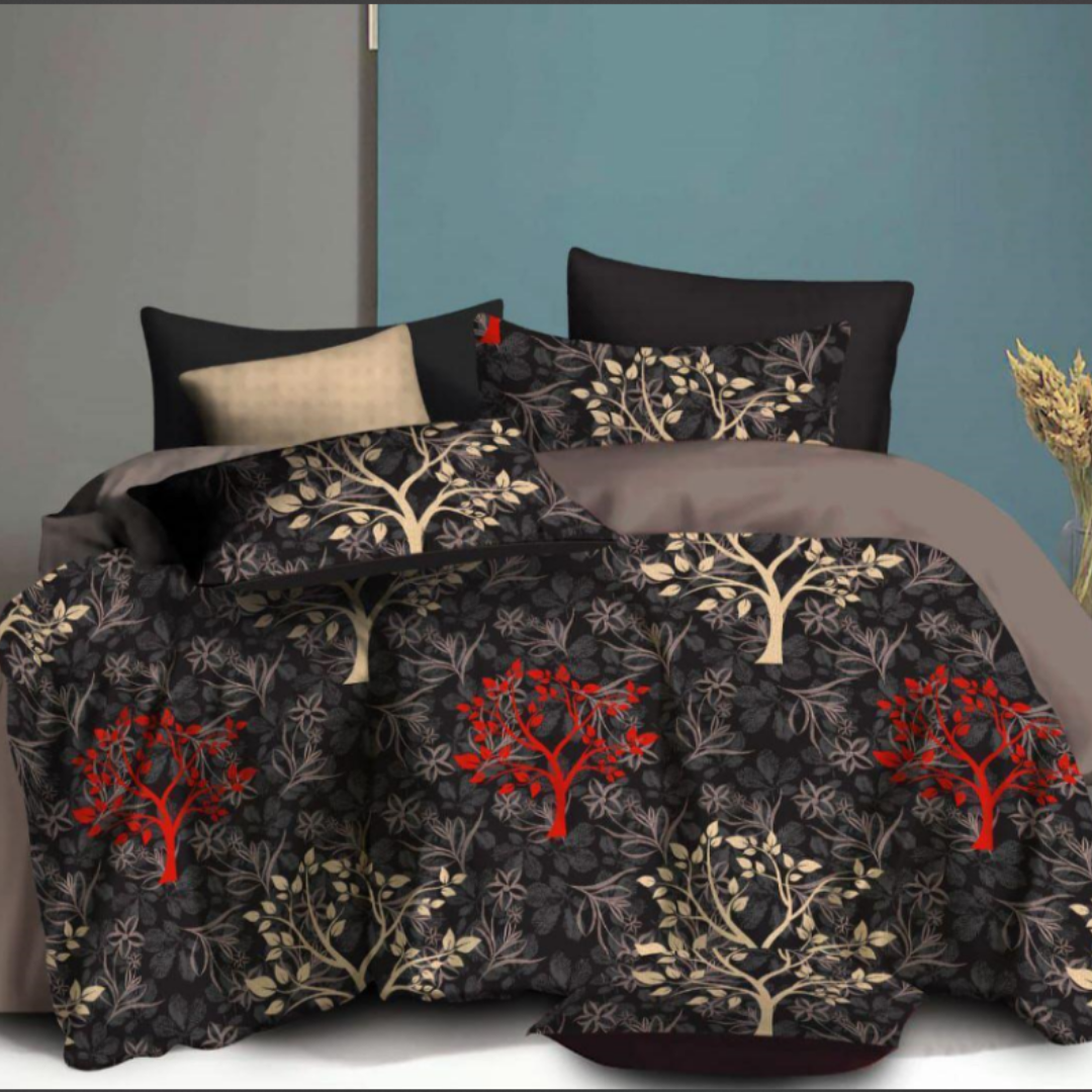 SUPER SOFT LUXURY & TRENDY DOUBLE BEDSHEET WITH 2 PILLOW COVERS