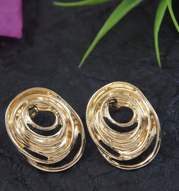 Spiral Pattern Stude Western Earring - WER 5225