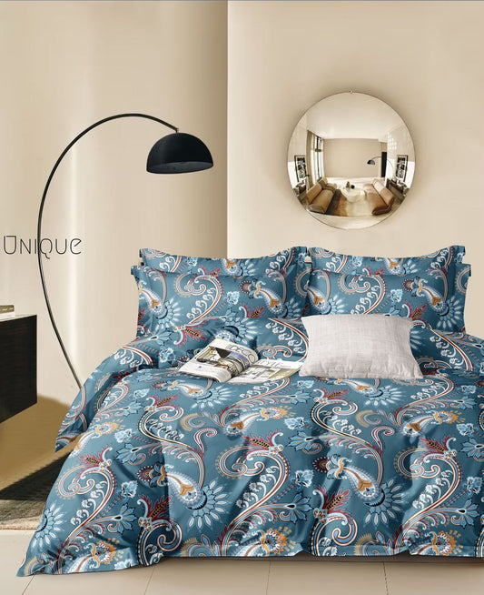 Most Viral King Size Elastic Fitted Light Shade Double Bed Premium Bedsheet