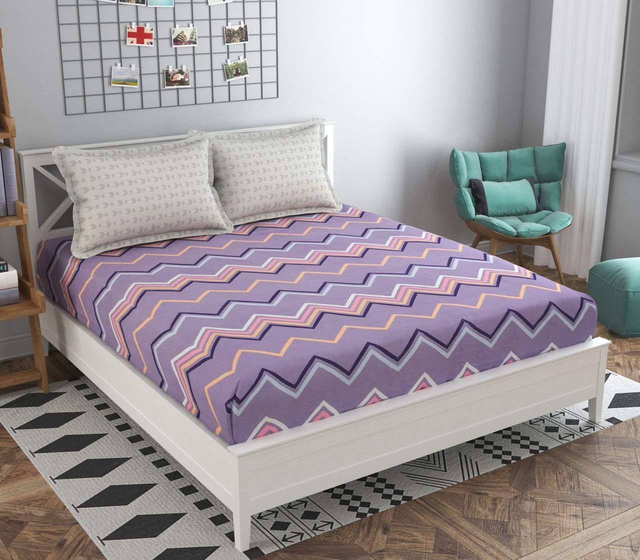 Latest King Size Double Bed Elastic Fitted Premium Bedsheet