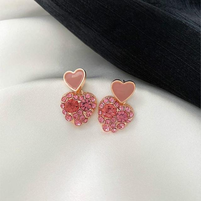 The Pink Heart Of Love Earrings