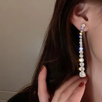 Thumbnail for Elegant Long Crystal Drop Earrings