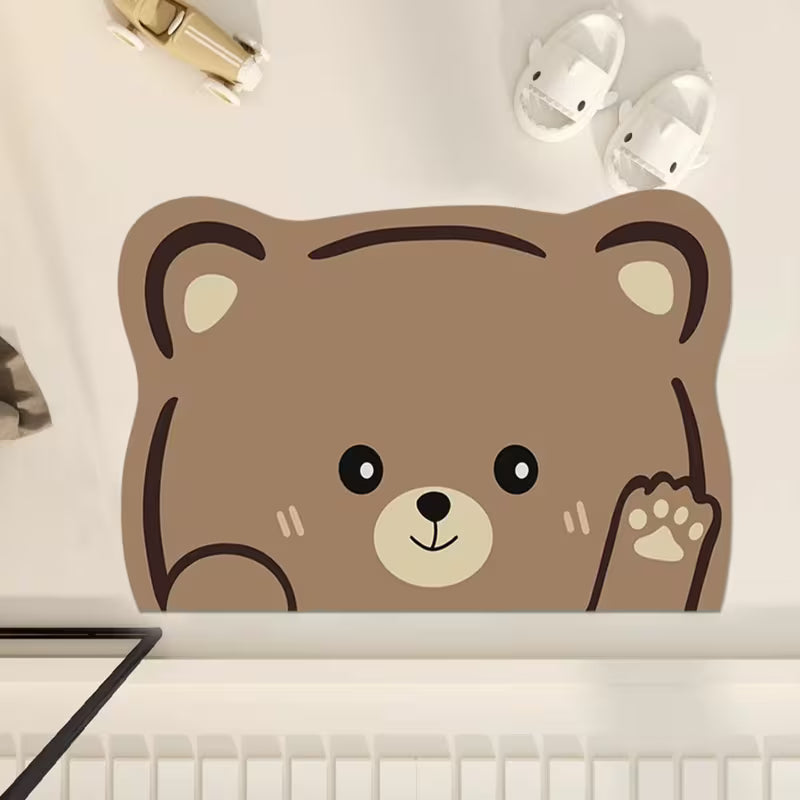 Cute Bear Face Anti-Slip Bathroom Mat