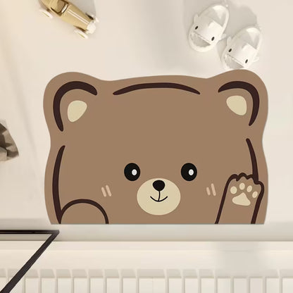 Cute Bear Face Anti-Slip Bathroom Mat